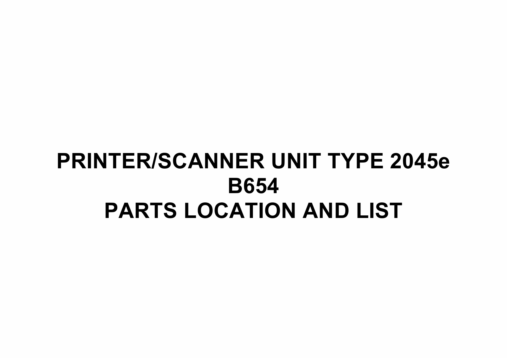 RICOH Options B654 SCANNER-UNIT-TYPE 2045e Parts Catalog PDF download-1